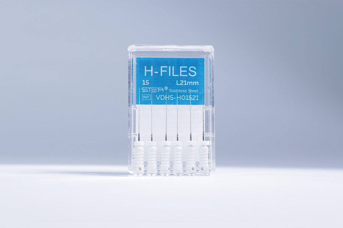 Ручные эндодонтические инструменты STEA H-Files, стальные, 21 мм, размер 15