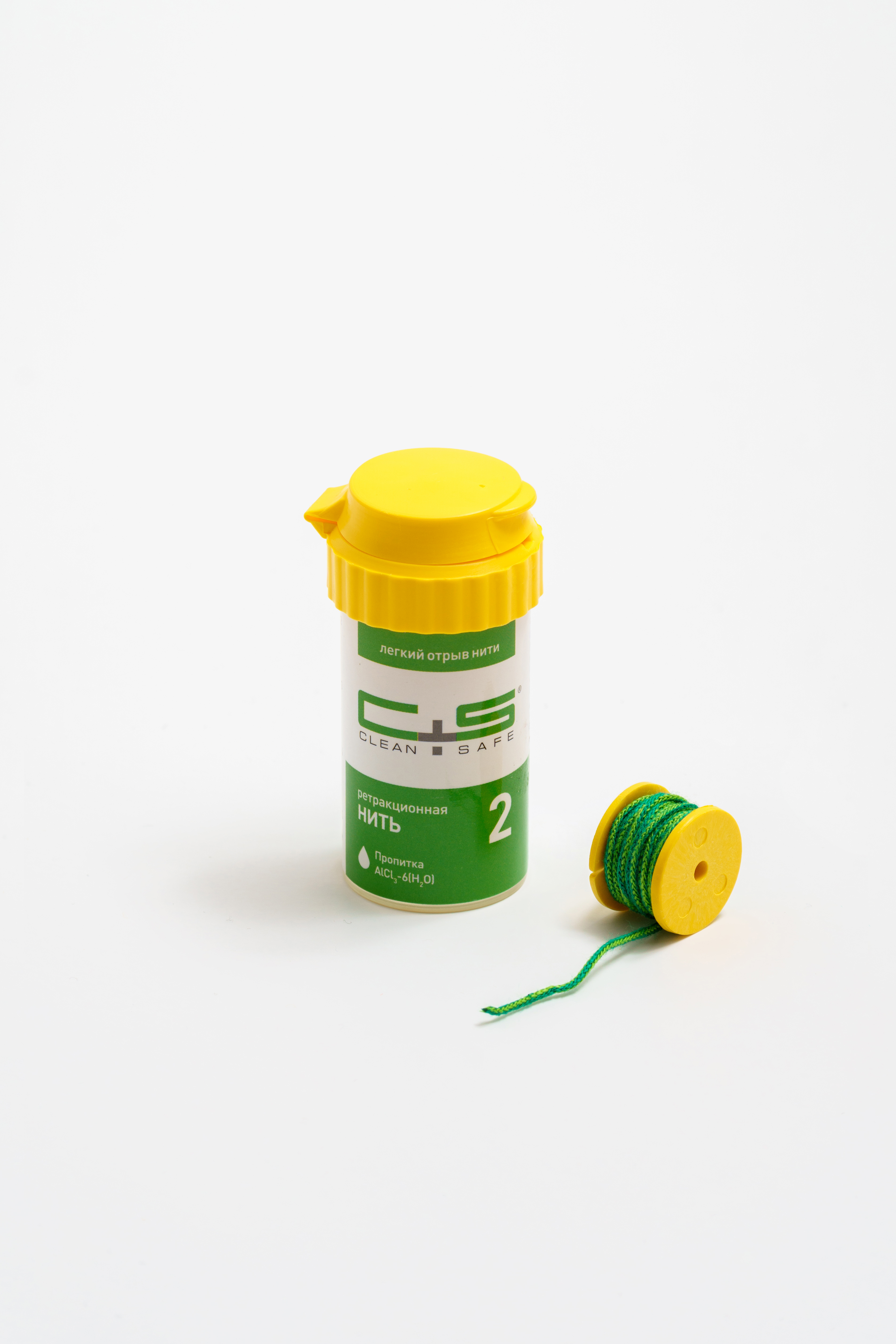 Нить стоматологическая ретракционная Clean+Safe ProfiCord X c пропиткой, размер : 2