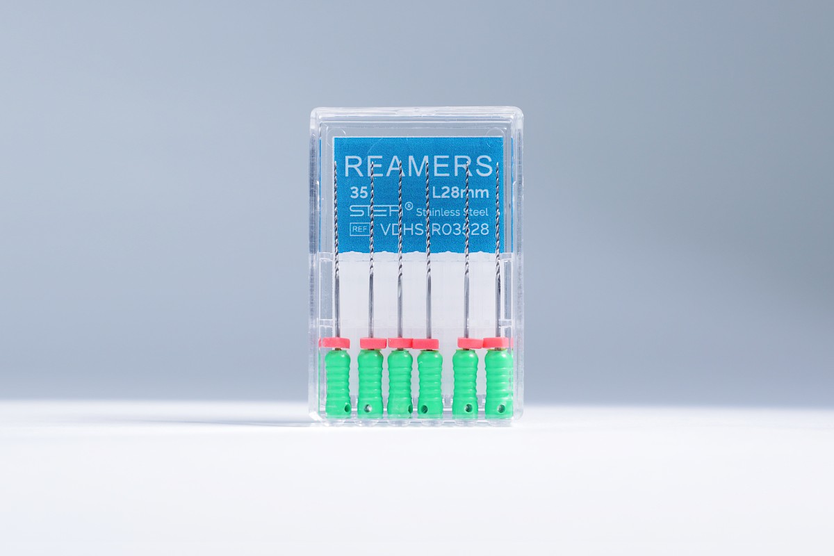 Ручные эндодонтические инструменты STEA Reamers, стальные, 28 мм, размер 35