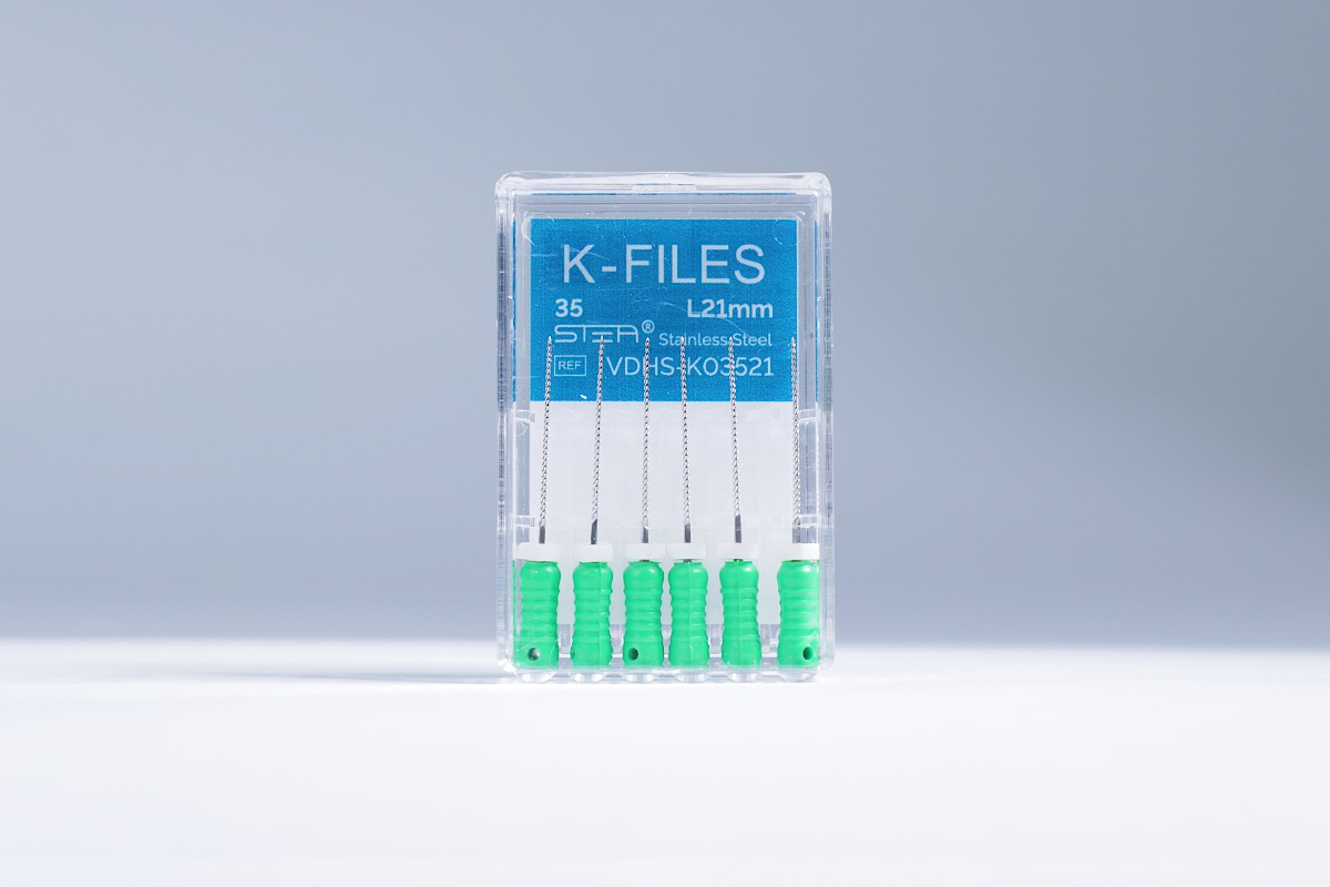 Ручные эндодонтические инструменты STEA K-Files, стальные, 21 мм, размер 35