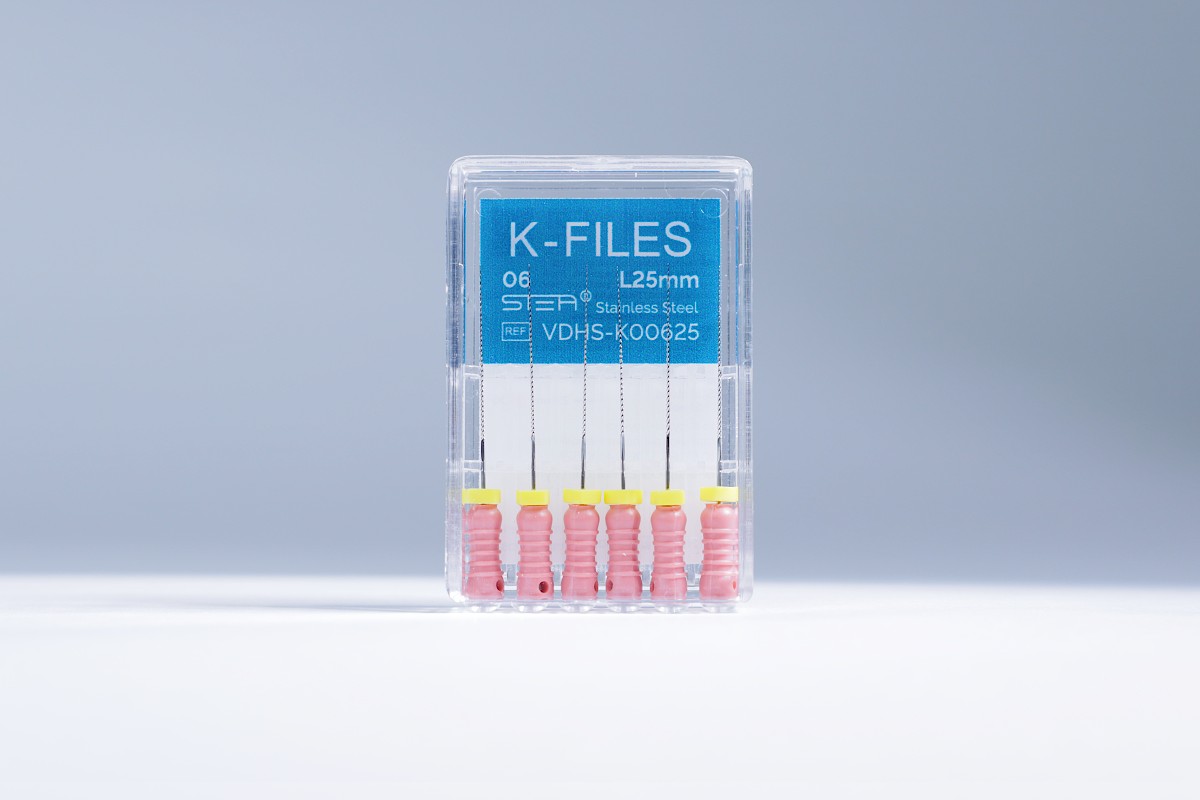 Ручные эндодонтические инструменты STEA K-Files, стальные, 25 мм, размер 06