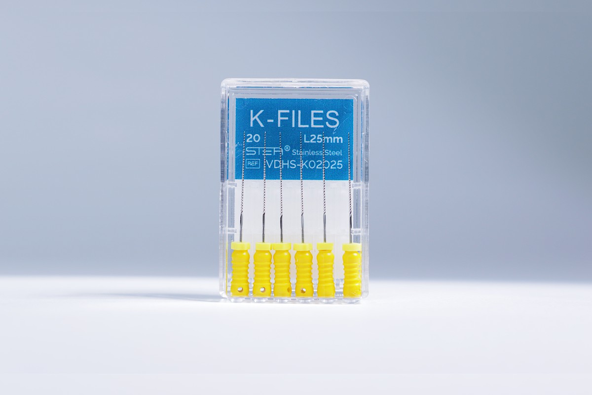 Ручные эндодонтические инструменты STEA K-Files, стальные, 25 мм, размер 20