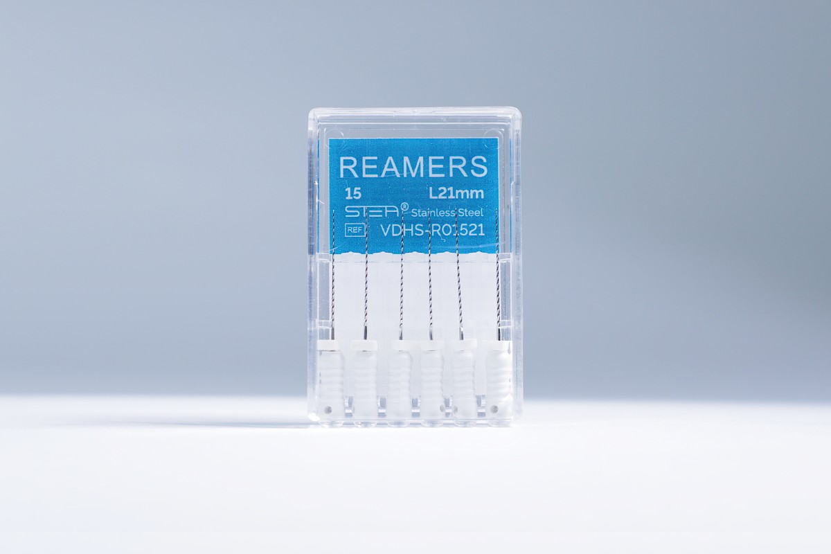 Ручные эндодонтические инструменты STEA Reamers, стальные, 21 мм, размер 15