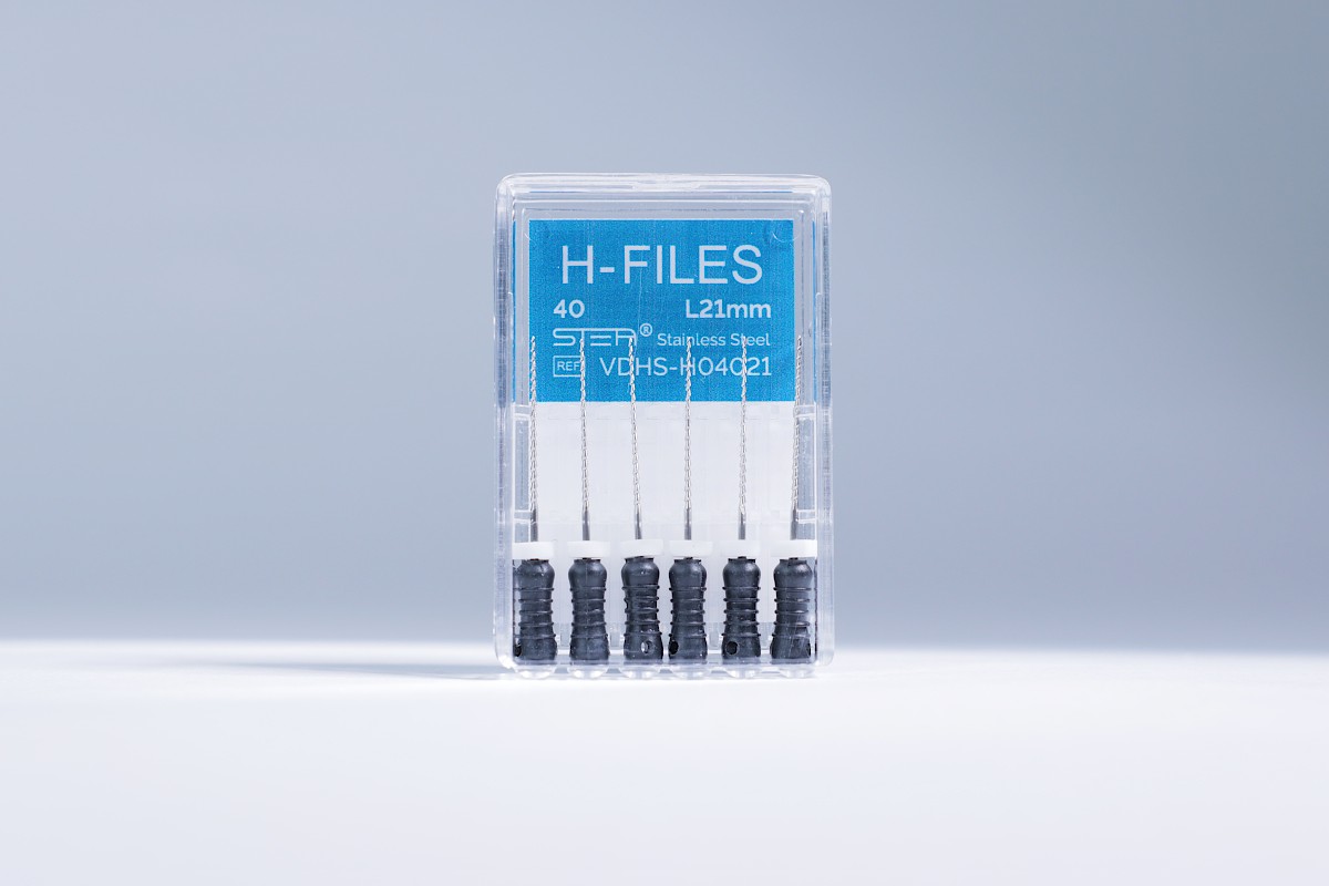 Ручные эндодонтические инструменты STEA H-Files, стальные, 21 мм, размер 40