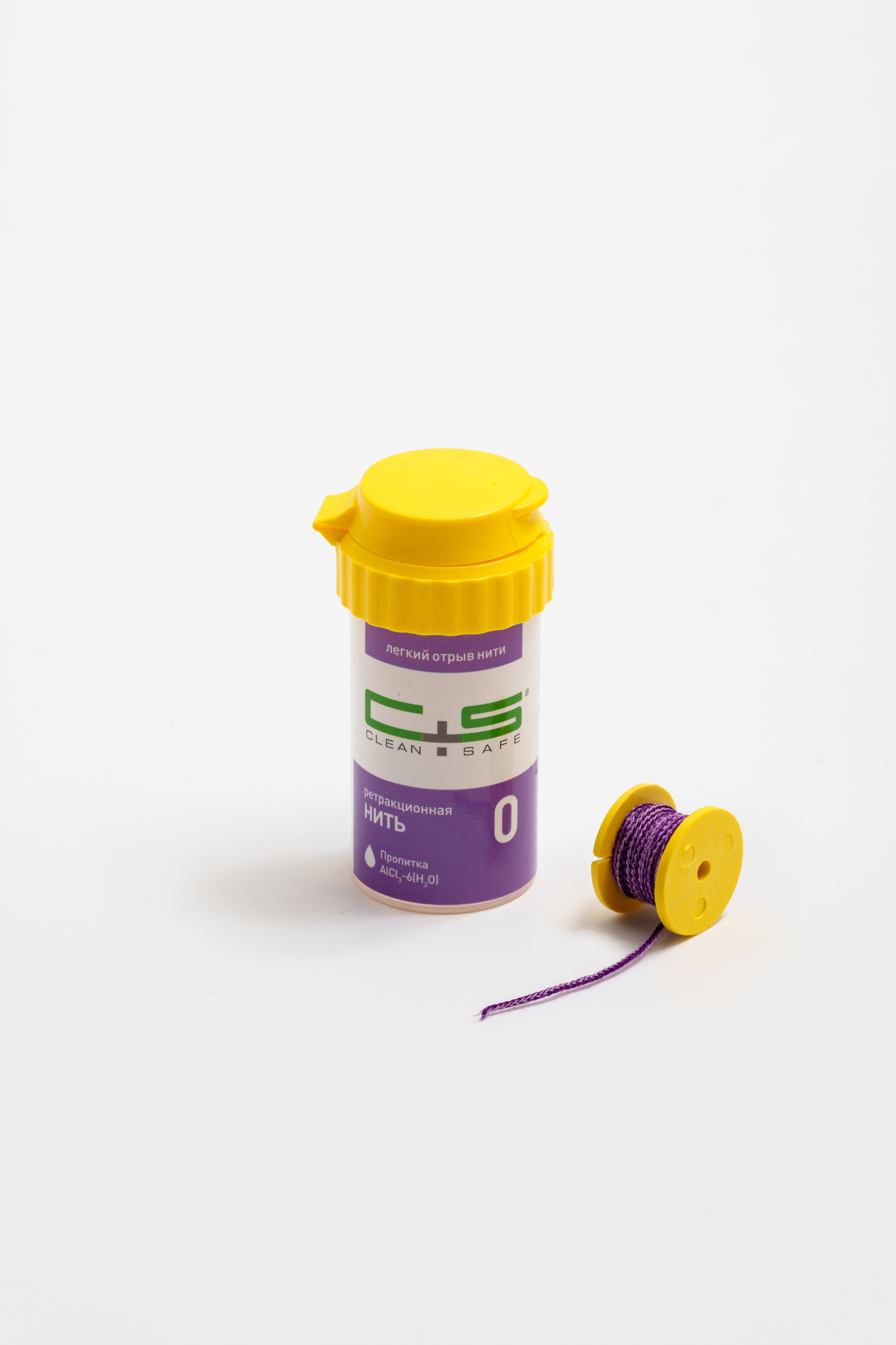 Нить стоматологическая ретракционная Clean+Safe ProfiCord X c пропиткой, размер : 0