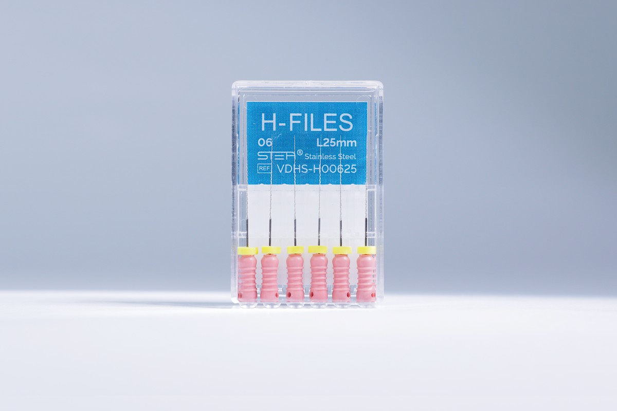 Ручные эндодонтические инструменты STEA H-Files, стальные, 25 мм, размер 06