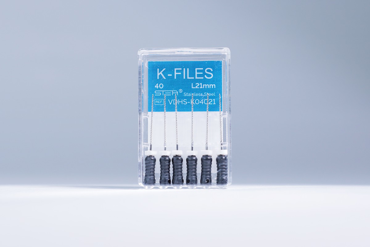 Ручные эндодонтические инструменты STEA K-Files, стальные, 21 мм, размер 40