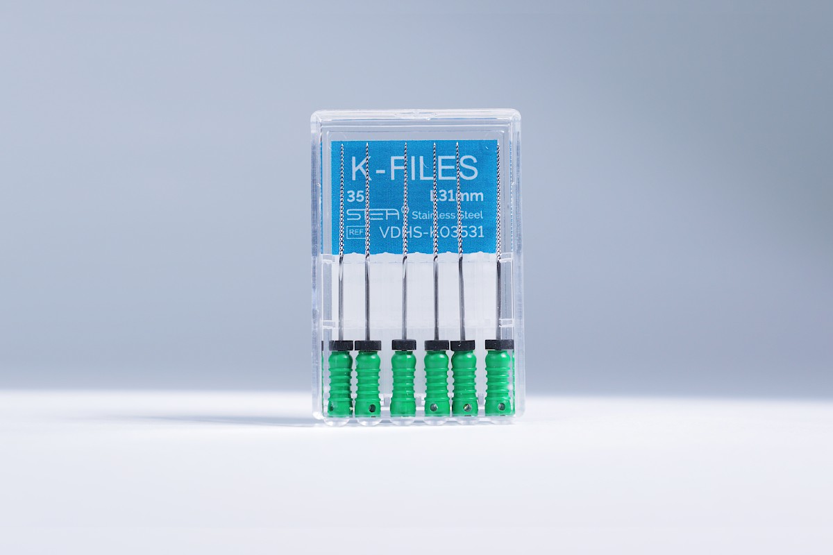 Ручные эндодонтические инструменты STEA K-Files, стальные, 31 мм, размер 35