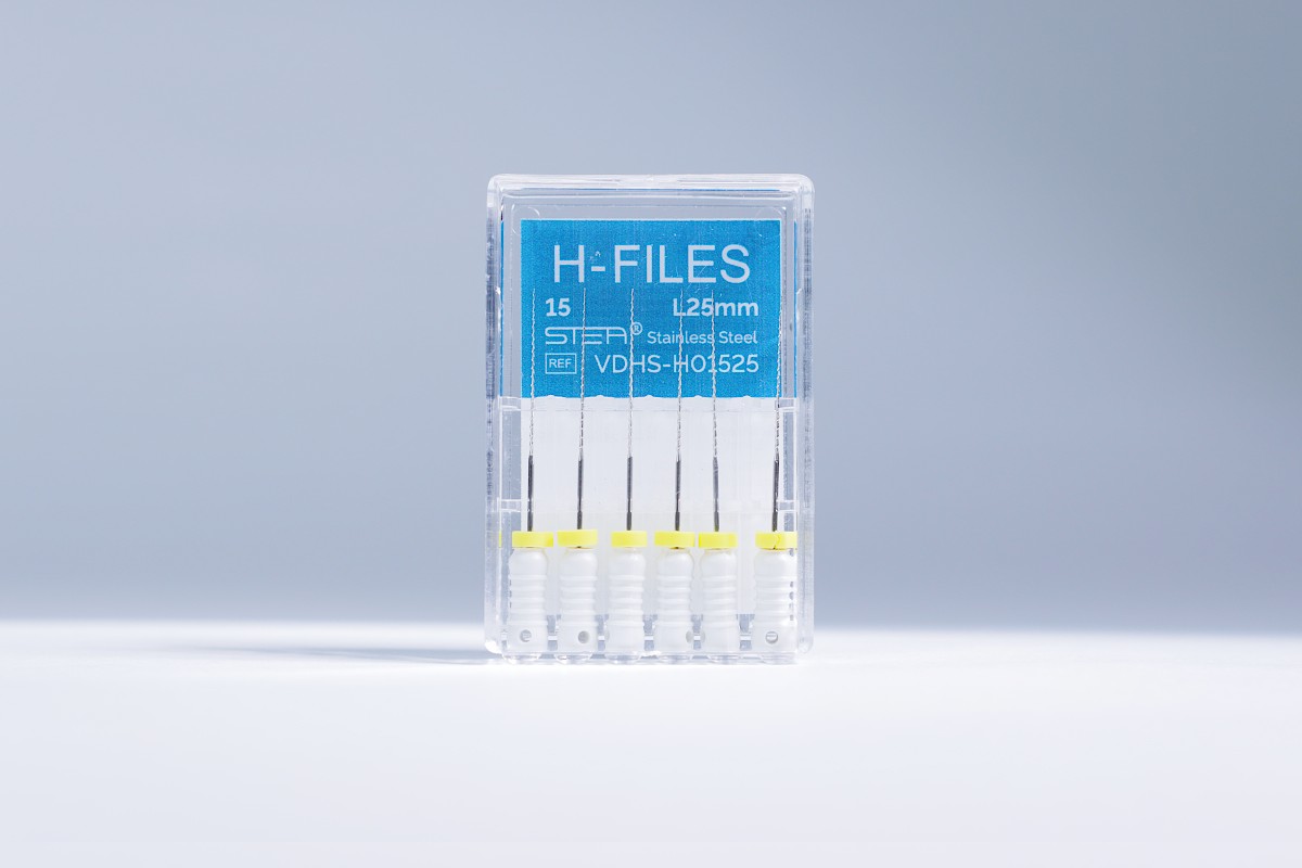Ручные эндодонтические инструменты STEA H-Files, стальные, 25 мм, размер 15