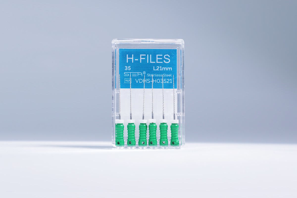 Ручные эндодонтические инструменты STEA H-Files, стальные, 21 мм, размер 35