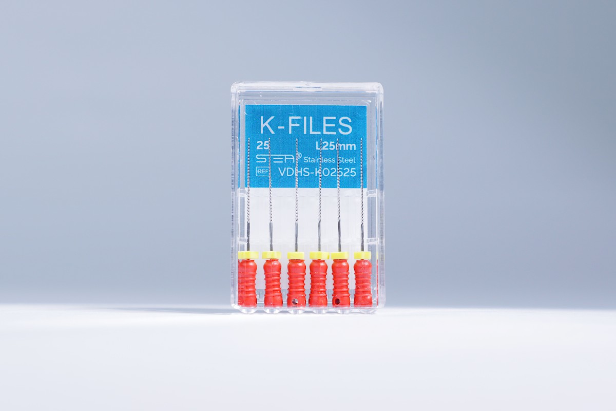 Ручные эндодонтические инструменты STEA K-Files, стальные, 25 мм, размер 25