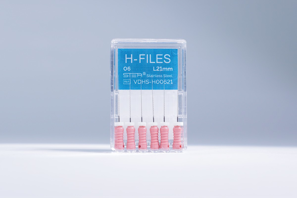 Ручные эндодонтические инструменты STEA H-Files, стальные, 21 мм, размер 06