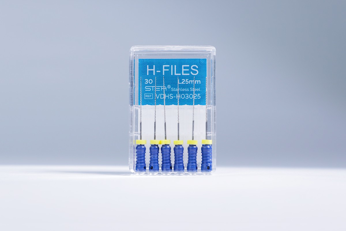 Ручные эндодонтические инструменты STEA H-Files, стальные, 25 мм, размер 30