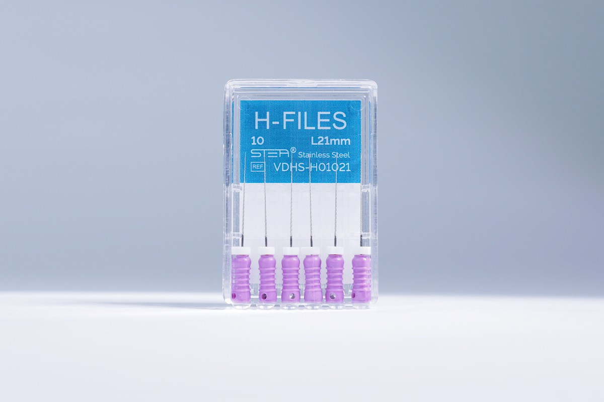 Ручные эндодонтические инструменты STEA H-Files, стальные, 21 мм, размер 10