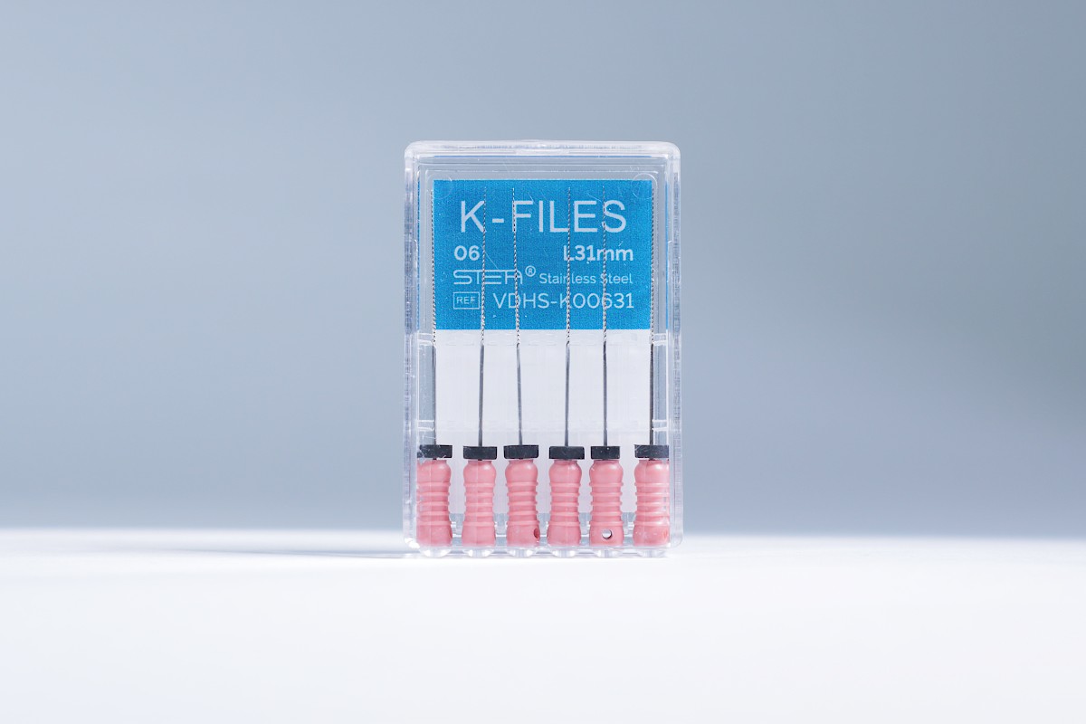 Ручные эндодонтические инструменты STEA K-Files, стальные, 31 мм, размер 06