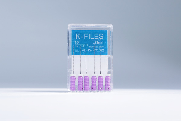 Ручные эндодонтические инструменты STEA K-Files, стальные, 21 мм, размер 10
