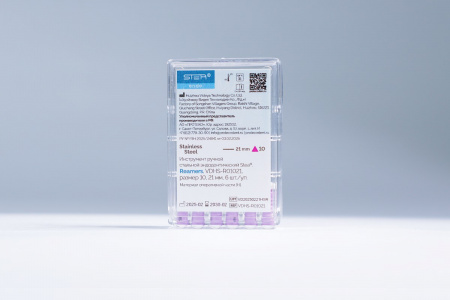 Ручные эндодонтические инструменты STEA Reamers, стальные, 21 мм, размер 10