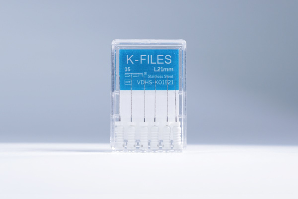 Ручные эндодонтические инструменты STEA K-Files, стальные, 21 мм, размер 15