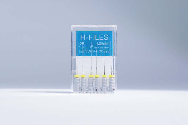 Ручные эндодонтические инструменты STEA H-Files, стальные, 25 мм, размер 08