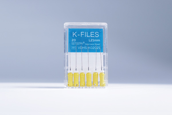 Ручные эндодонтические инструменты STEA K-Files, стальные, 21 мм, размер 20