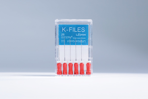 Ручные эндодонтические инструменты STEA K-Files, стальные, 21 мм, размер 25